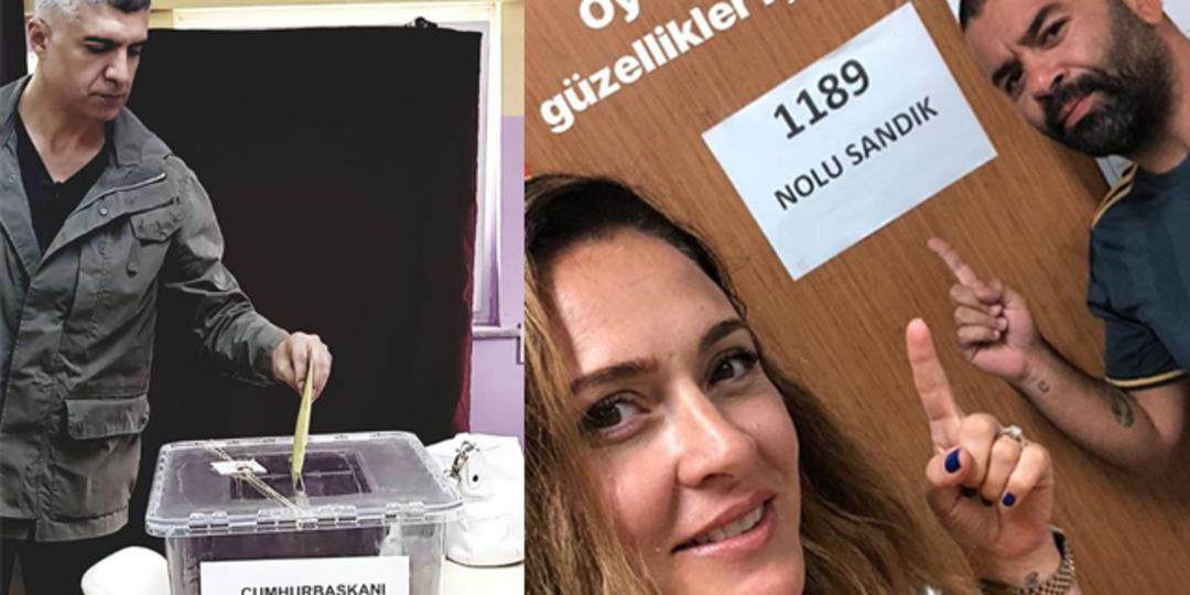 24 Haziran se&ccedil;imlerinde oy kullanan &uuml;nl&uuml;ler