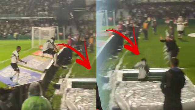 Gol sevinci kabusa döndü! Panolardan atladı, tünele düştü: Golü iptal edildi