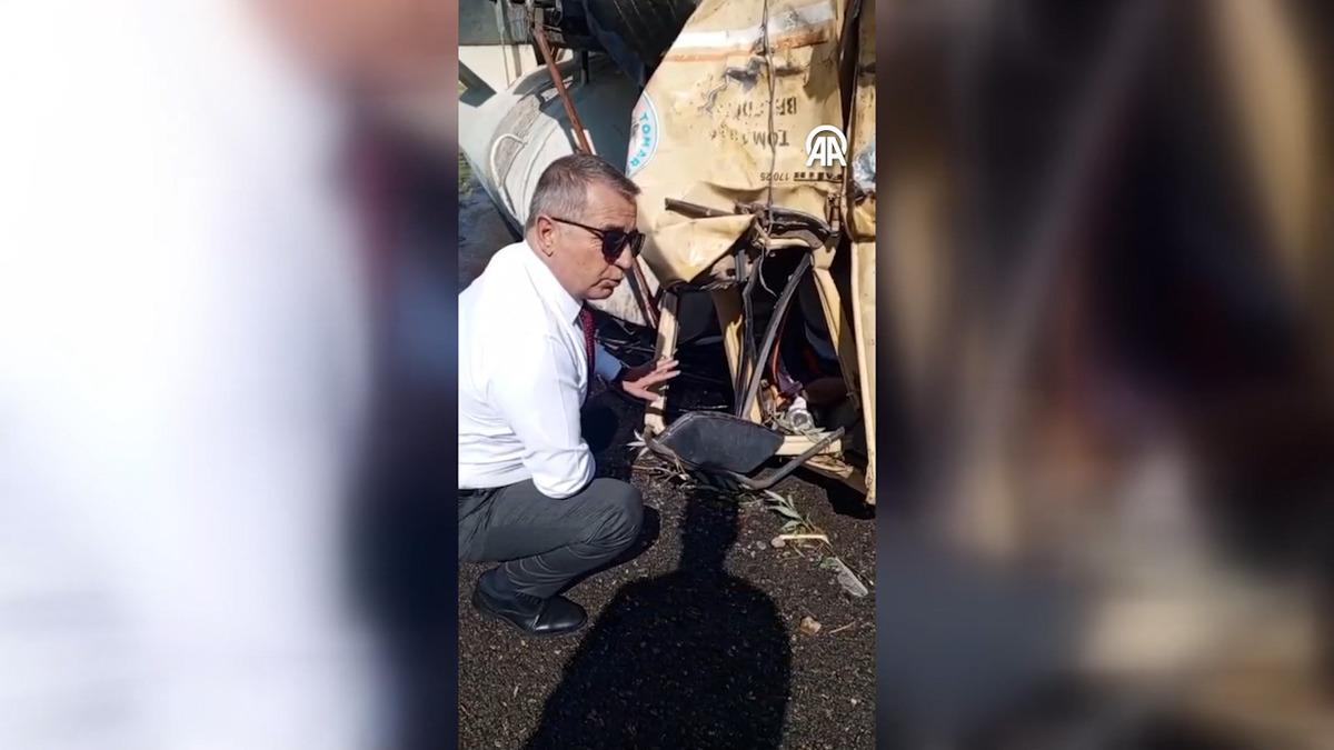 Araçta sıkışan şoförü çocukluk arkadaşı başkan teselli etti: "Ben sana hiç kızmam" 2