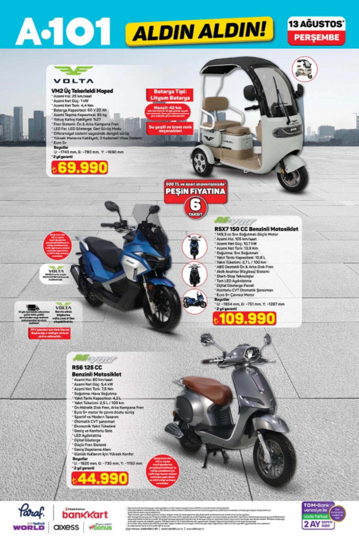 A101 e benzinli motosiklet geliyor! 13 Ağustos 2026 A101 kataloğu  10