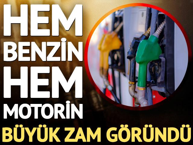 Akaryakıta b&uuml;y&uuml;k zam g&ouml;r&uuml;nd&uuml;: Hem benzin hem motorin