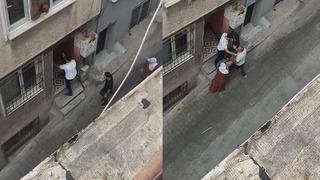 Eniştesiyle jöle için birbirine girdi! Mahalle savaş alanına döndü