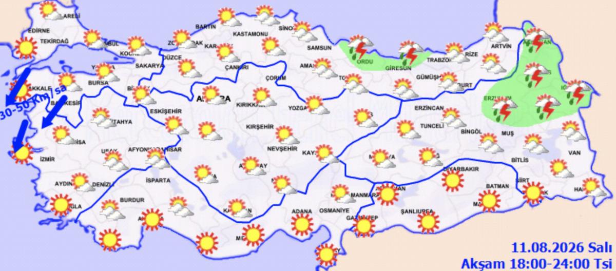 30 şehir için alarm verildi! Bir yanda sağanak, diğer yanda kavurucu sıcak! İşte etkilenecek iller 4