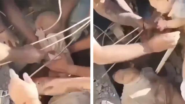 7,4'lük depremde mucizevi kurtuluş: Birkaç aylık bebek enkazdan böyle kurtarıldı