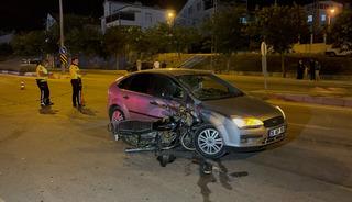 Karaman'da otomobil ile &ccedil;arpışan motosikletin s&uuml;r&uuml;c&uuml;s&uuml; &ouml;ld&uuml;