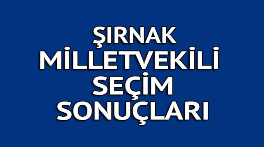 ŞIRNAK milletvekili se&ccedil;im sonu&ccedil;ları 2018: İşte kazanan milletvekilleri t&uuml;m listesi