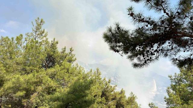 Antalya&rsquo;da iki il&ccedil;ede &ccedil;ıkan orman yangınına m&uuml;dahale ediliyor 4