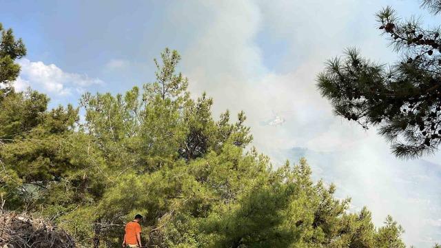 Antalya&rsquo;da iki il&ccedil;ede &ccedil;ıkan orman yangınına m&uuml;dahale ediliyor 3