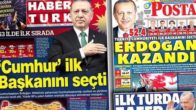 25 Haziran günü Türkiye'de yayımlanan bazı gazetelerin manşetleri