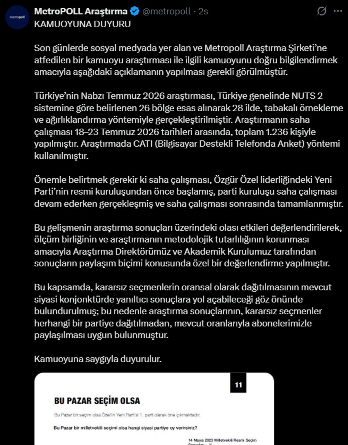 İki ankette de Yeni Parti ilk sırada: AK Parti ile fark dikkat çekti! CHP yüzde 3 ün altına düştü 4