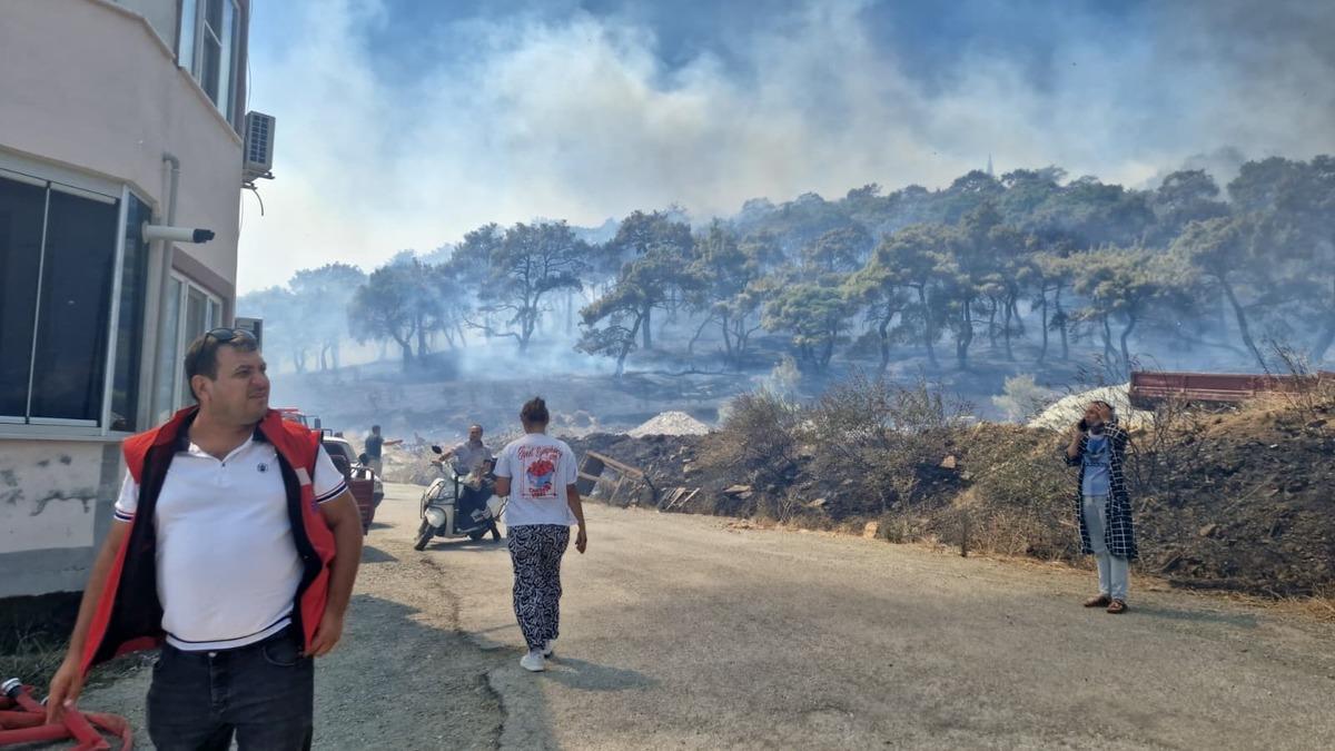 Kaz Dağları nda yangın! Rüzgar şiddetini artırdı, yerleşim yerleri tehdit altında 5