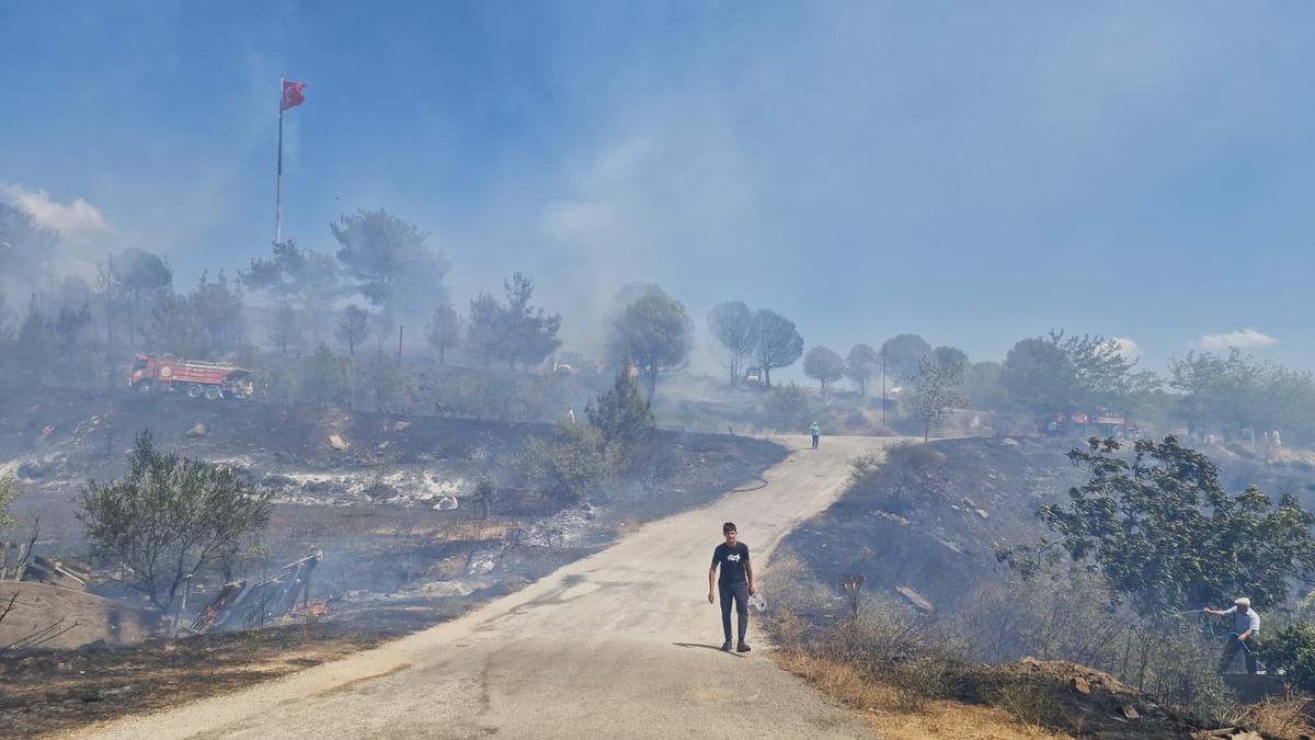 Kaz Dağları nda yangın! Rüzgar şiddetini artırdı, yerleşim yerleri tehdit altında 10