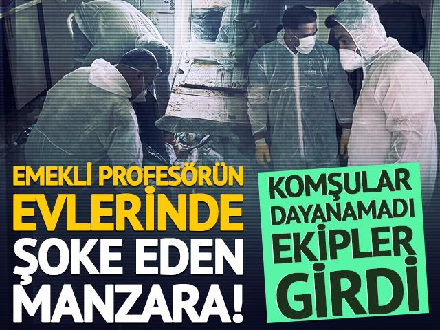 Emekli profes&ouml;r&uuml;n evlerinde şoke eden manzara!