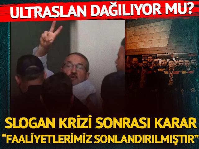 UltrAslan dağılıyor mu! Şirin'in 'slogan' krizi sonrası a&ccedil;ıkladılar: T&uuml;m faaliyetlerimiz sonlandırılmıştır