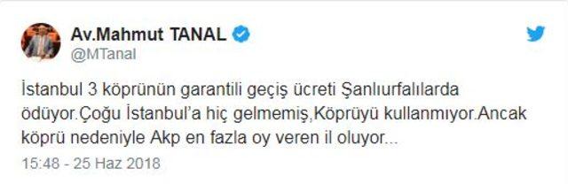 Şanlıurfa'da CHP’li Tanal hakkında suç duyurusunda bulundular