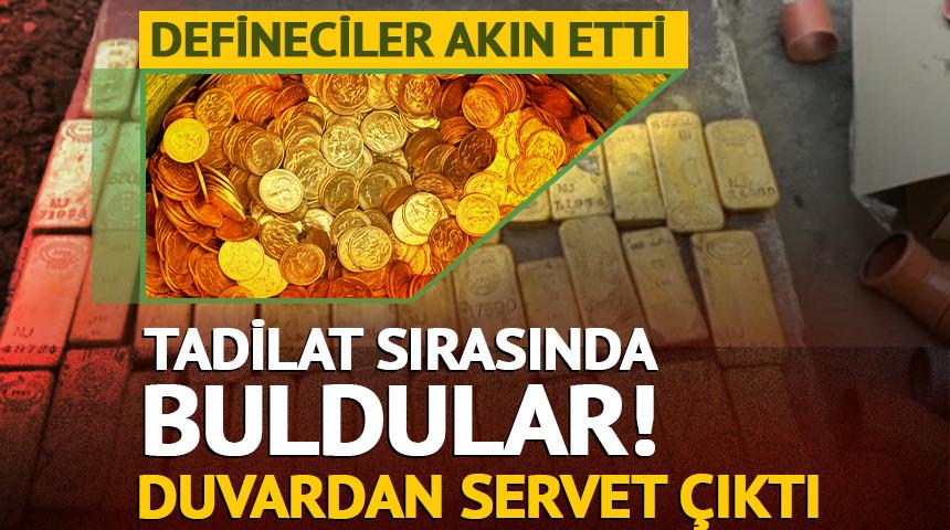 Tadilat sırasında buldular! Duvardan servet &ccedil;ıktı