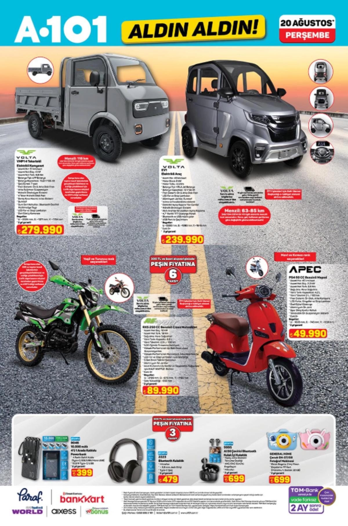 A101 e elektrikli araç geliyor! 20 Ağustos 2026 A101 Aldın Aldın kataloğu 6