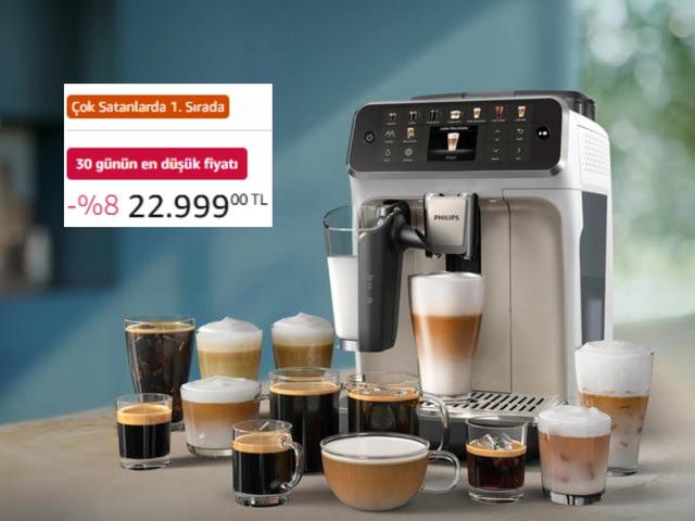 Tek dokunuşla 20 kahve: Philips LatteGo'da 2.000 TL indirim başladı