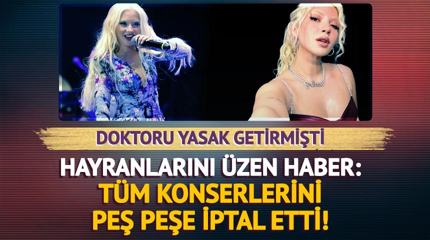 Doktor yasakladı! Ece Se&ccedil;kin t&uuml;m konserlerini tek tek iptal etti