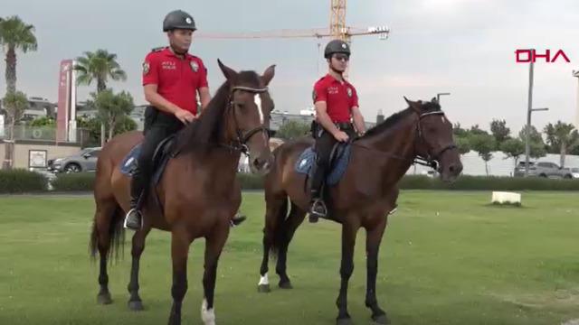 Sıcaklıklar arttı, atlı polislerin mesai saatleri değişti