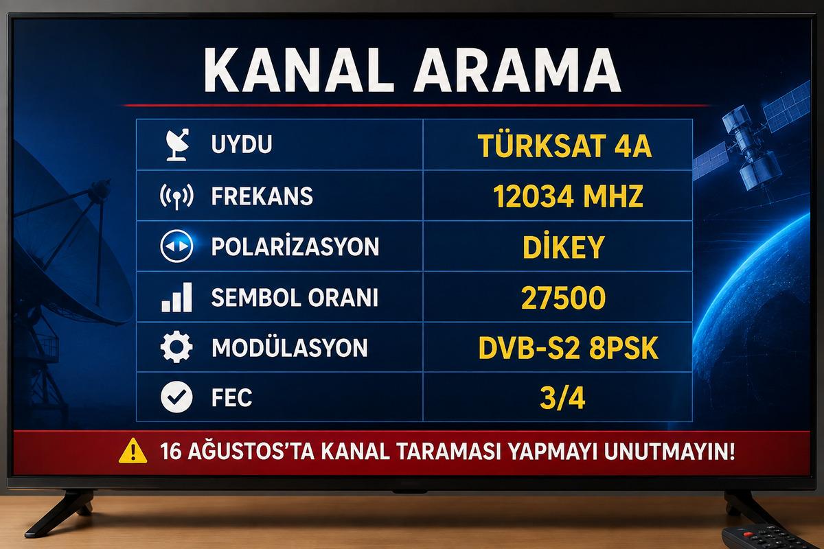 16 Ağustos ta televizyonlarda yeni dönem! Frekanslar değişiyor, uydu kullananlar dikkat 1
