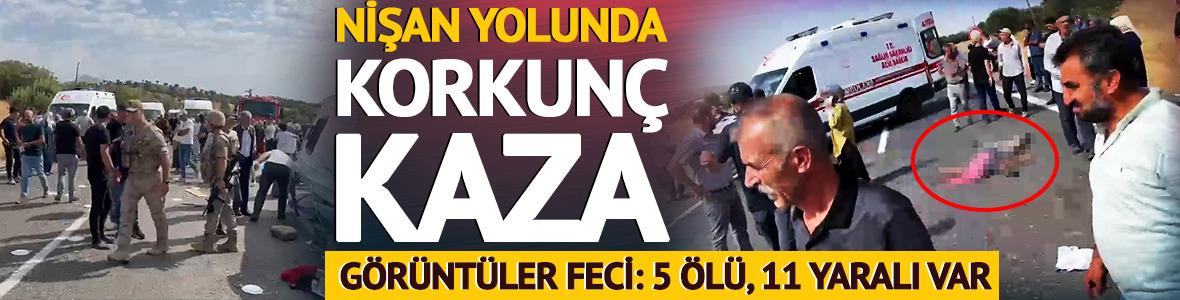 Diyarbakır'da feci kaza! Nişana gidiyorlardı: 5 &ouml;l&uuml;, 11 yaralı