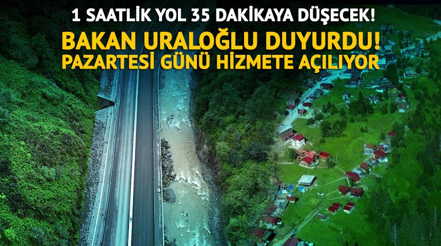 1 saatlik yol 35 dakikaya d&uuml;şecek! Pazartesi g&uuml;n&uuml; hizmete a&ccedil;ılıyor