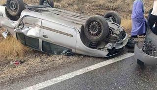Burdur&rsquo;da otomobil takla attı: 4 yaralı
