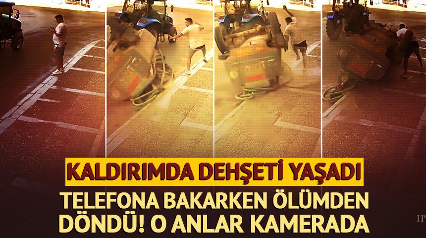 Telefona bakarken &ouml;l&uuml;mden d&ouml;nd&uuml;