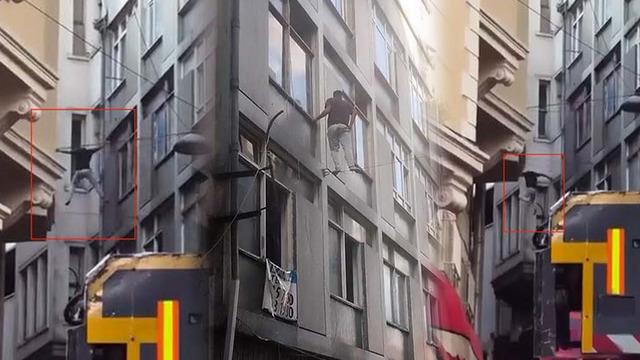 Beyoğlu’nda yürekler ağza geldi! Elektrik tellerinde ölümle burun buruna kaldı