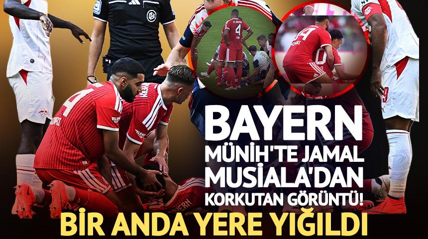 Bayern M&uuml;nih'te Jamal Musiala'dan korkutan g&ouml;r&uuml;nt&uuml;! 