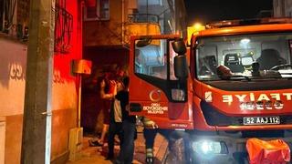 Ordu’da park halindeki motosiklette yangın