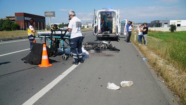 Kazada motosikletteki hamile kadın öldü, eşi yaralandı (2) Yeniden