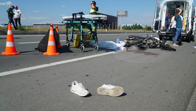 Kazada motosikletteki hamile kadın öldü, eşi yaralandı (2) Yeniden