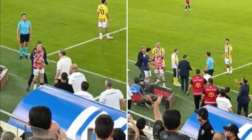 Fenerbah&ccedil;e'de Kerem Akt&uuml;rkoğlu deliye d&ouml;nd&uuml;! Saha kenarında &ccedil;ıldırdı