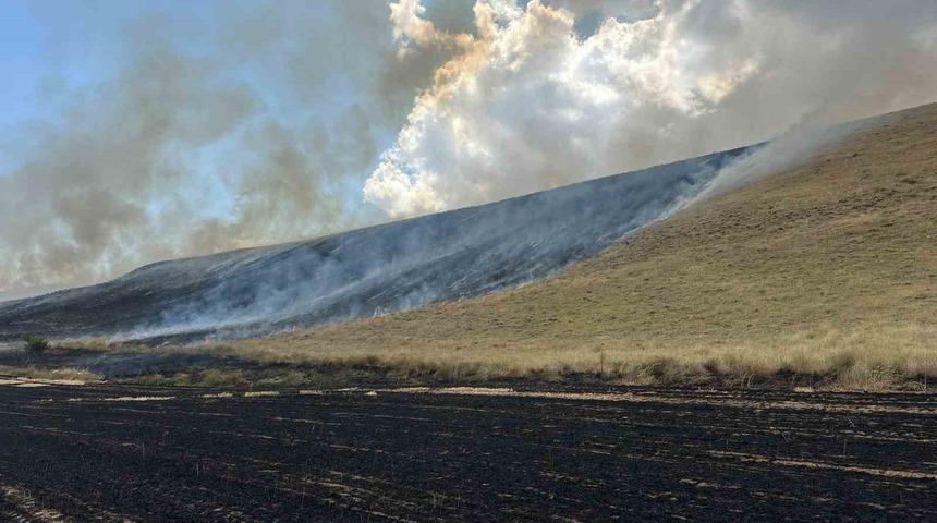 Bitlis&rsquo;te &ouml;rt&uuml; yangını: 400 d&ouml;n&uuml;m alan k&uuml;le d&ouml;nd&uuml;