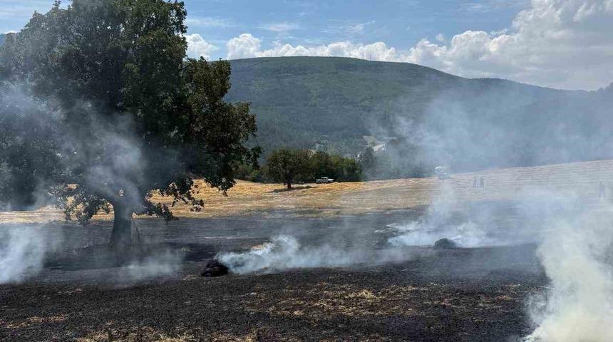 Bolu&rsquo;da balya makinesinden &ccedil;ıkan kıvılcımlar yangına neden oldu