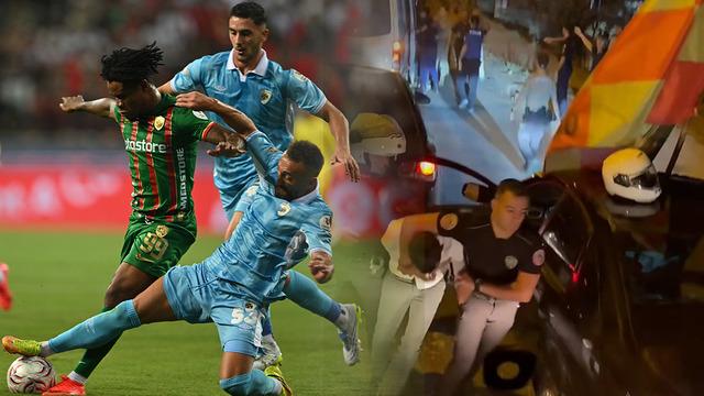 Amedspor-Erzurumspor maçı öncesi provokasyon girişimi! Polis hemen müdahale etti