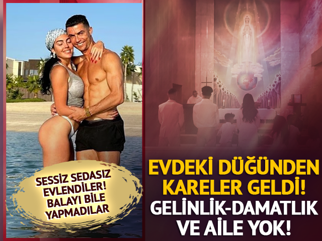 Evin salonunda evlendiler! Gelinlik ve damatlık yok