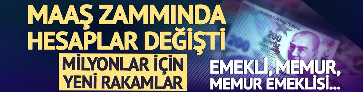 Maaş zammı i&ccedil;in hesap değişti: Emekli ve memura yeni rakamlar