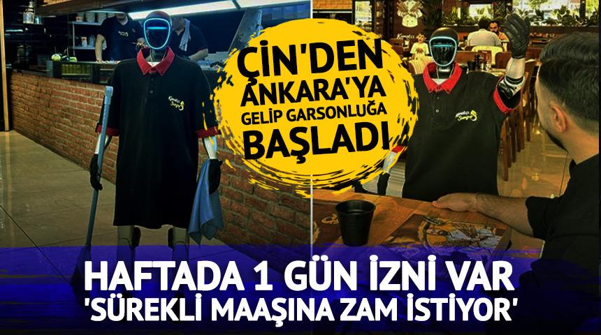 Maaşı ve izin g&uuml;n&uuml; var! Robot garsona yoğun ilgi 