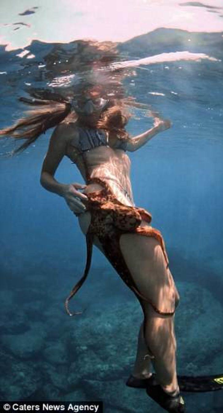 Sualtında görülmemiş manzara! Tembel ahtapot iş başında G4