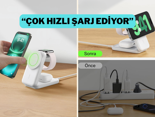 Kablo karmaşasından kurtulun: Belkin Şarj Standı indirimde!