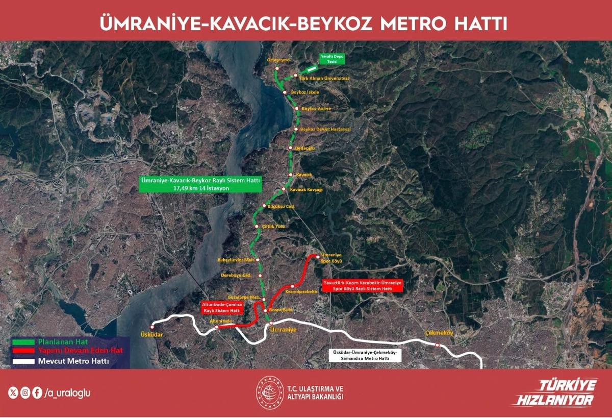 İstanbul a 3 il&ccedil;eyi birbirine bağlayacak metro: 14 istasyonlu olacak 1