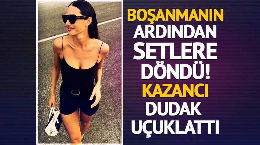 Boşandıktan sonra setlere d&ouml;nd&uuml;! Kazancı dudak u&ccedil;uklattı