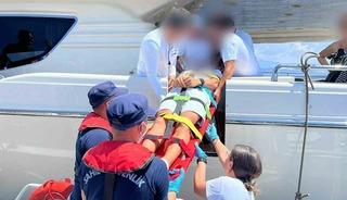 Fethiye&rsquo;de &ouml;zel teknede yaralanan vatandaşa tıbbi tahliye
