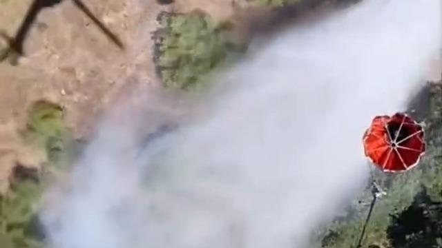 Sındırgı’daki yangına 6 uçak, 6 helikopter ve 45 arazöz ile yoğun müdahale