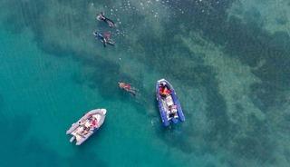 G&uuml;mbet&rsquo;te deniz dibinden 310 kilogram atık &ccedil;ıktı