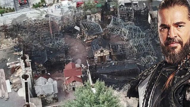 Diriliş Ertuğrul seti kül oldu! İşte yangından sonraki hali