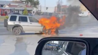 Kastamonu’da cipte çıkan yangını itfaiye söndürdü